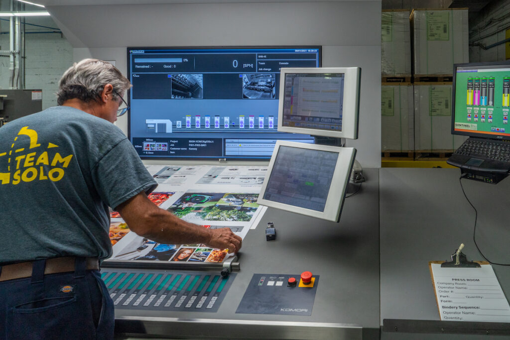 Solo Printing sheetfed press in operation