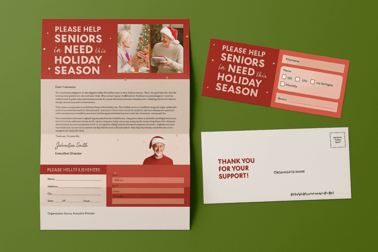 Nonprofit fundraising direct mail illustration