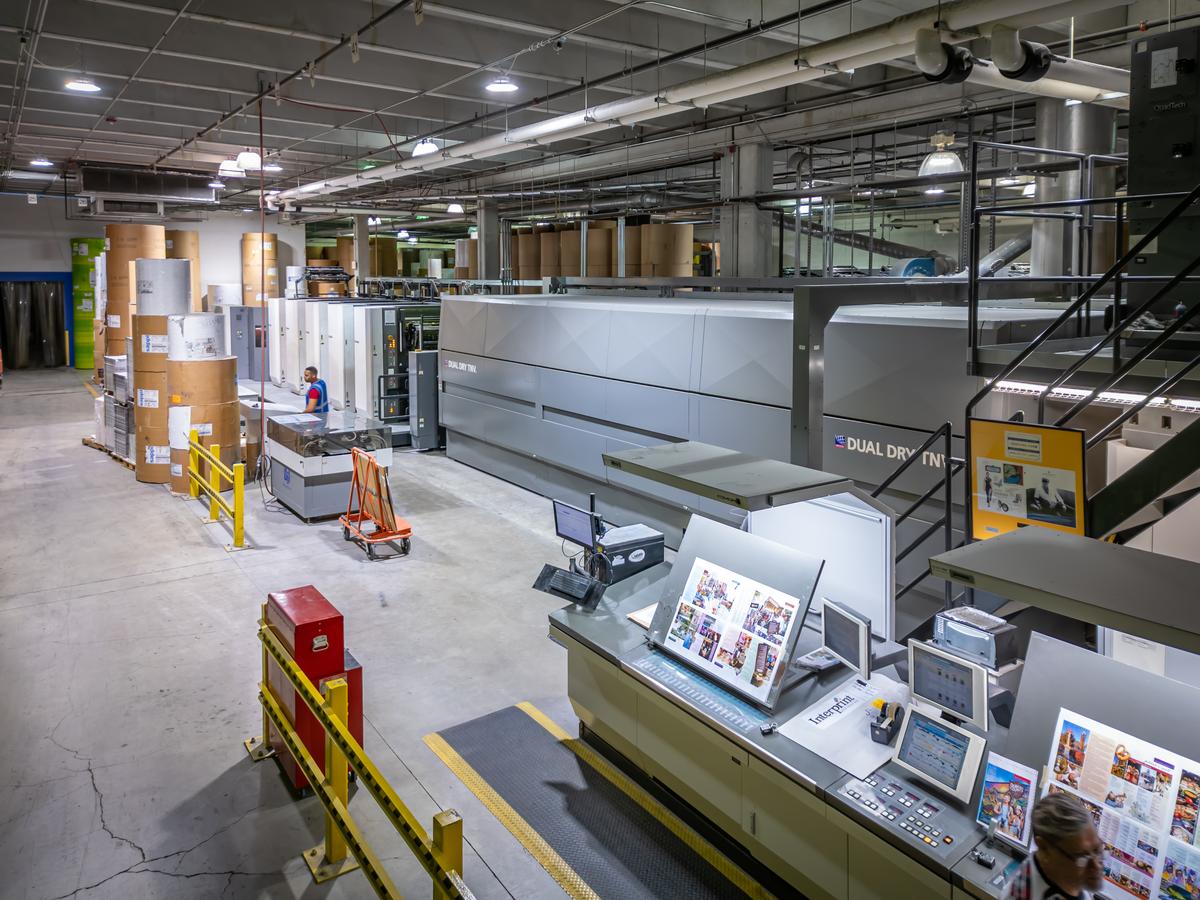 Prepress and proofing station at Solo Printing in Miami